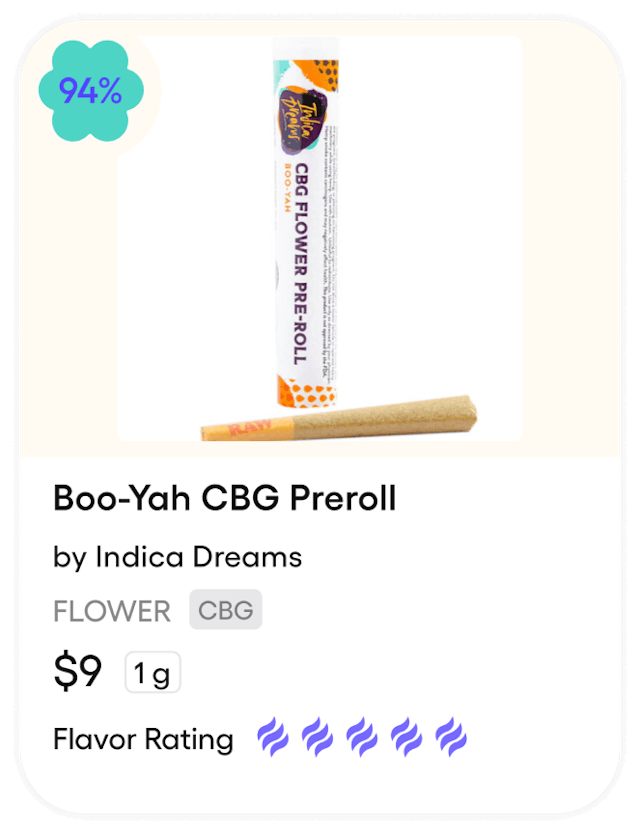 Boo-Yah CBG preroll product image